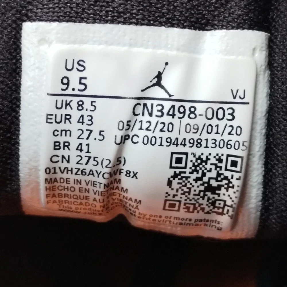Jordan Air Cadence‎ Running Sneakers Mens Size 9.5 Dark Smoke Grey Jumpman